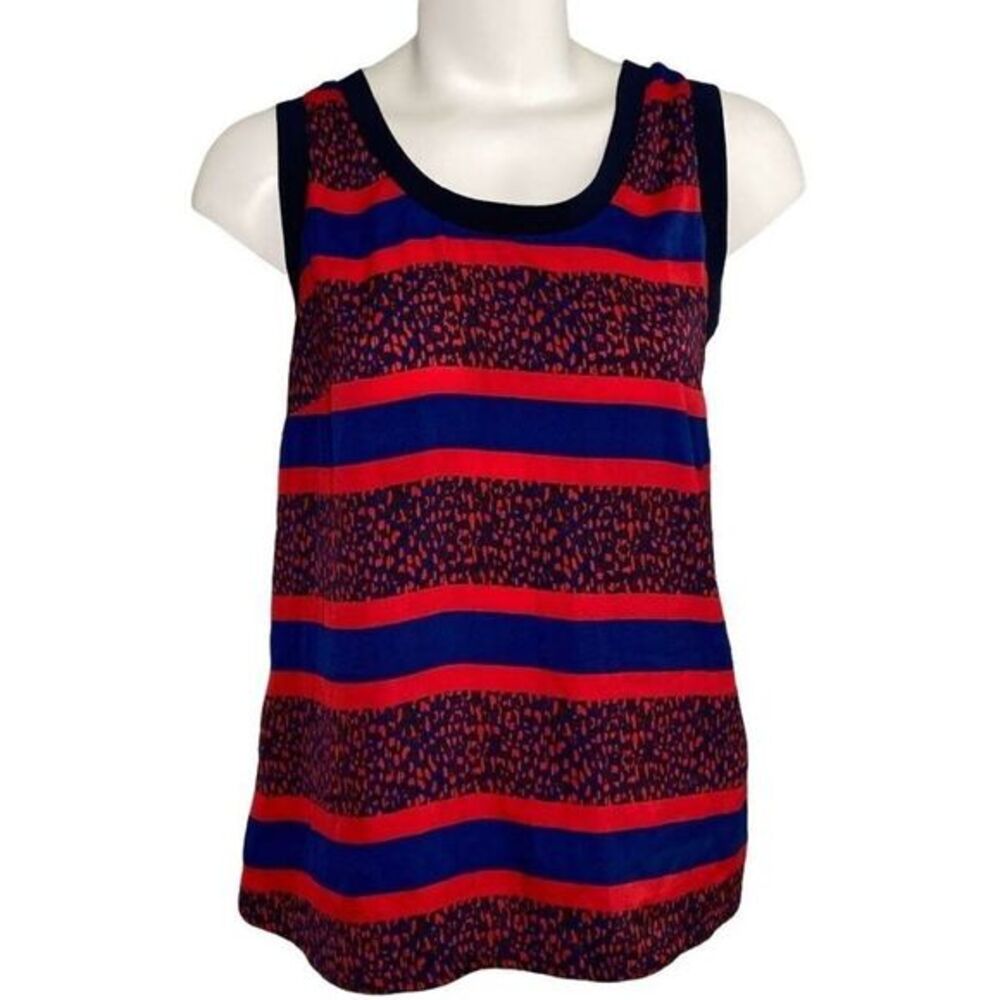 Womens Tommy Hilfiger Red‎ Blue Stripe Sleeveless Tank Top size Medium